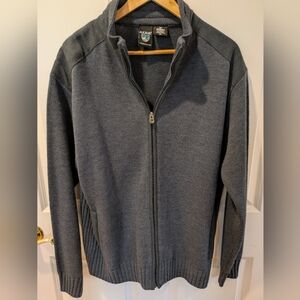 NWOT KUHL Jacket Rigor Full Zip Men's Merino Wool in Navy Blue